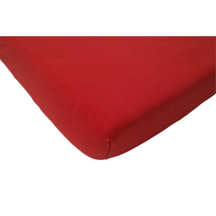 Jollein Drap housse 60 x 120 cm jersey rouge   Achat / Vente DRAP