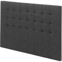 TÊTE DE LIT Tete de lit Gaia capitonée tissu Gris L. 150 TÊTE DE LIT Tete de lit Gaia capitonée tissu Gris L. 150