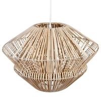 LUSTRE ET SUSPENSION Suspension en rotin coloris beige - Dim : H30 x D4 LUSTRE ET SUSPENSION Suspension en rotin coloris beige - Dim : H30 x D4