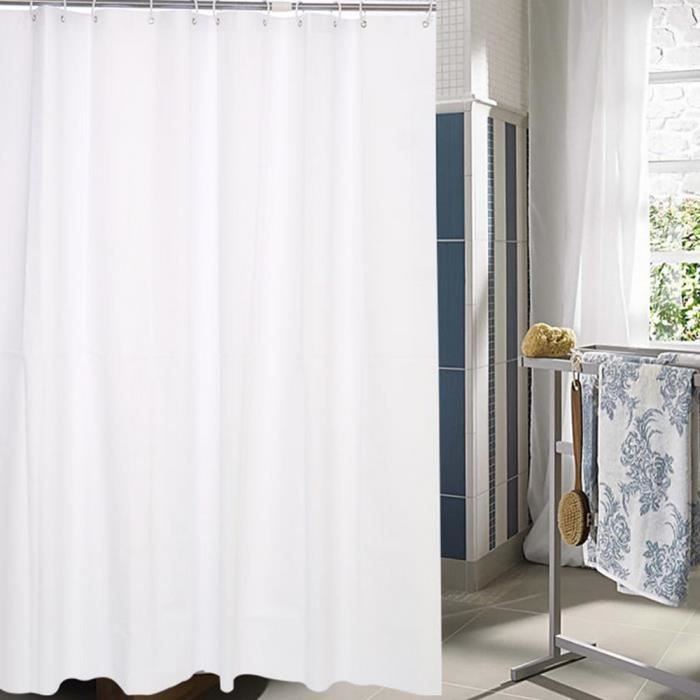 Épaississe le rideau en douche imperméable blanc pur de salle de ... Épaississe le rideau en douche imperméable blanc pur de salle de ...