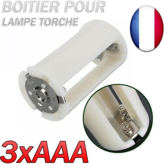 uxcell Lot de 4 boîtiers adaptateurs de stockage pour piles AAA 3 x 1,5 V, 18650 pour lampe de poche LED AAA