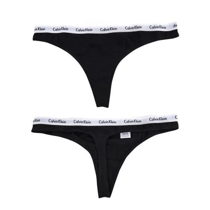 Calvin Klein String Femme 3 Pack - noire - Taille S noire ...