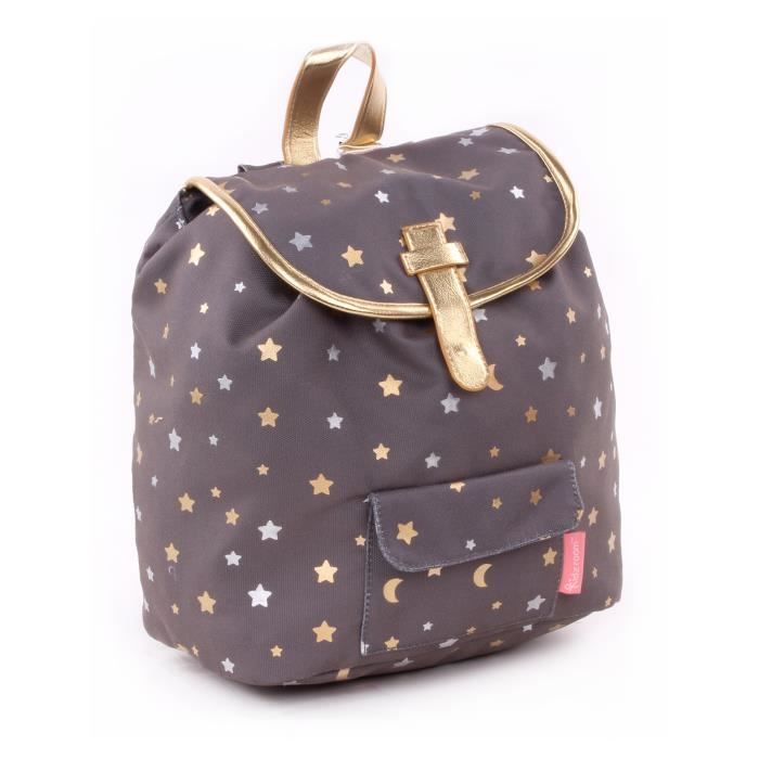 KIDZROOM Sac à dos maternelle - Gold Rush Gris foncé