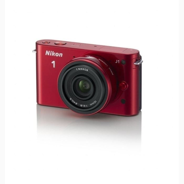 Appareil photo hybride NIKON 1 J1 ROUGE + 10mm   Achat / Vente REFLEX