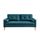 IBRA Canapé droit fixe 3 places - Tissu bleu - Sca