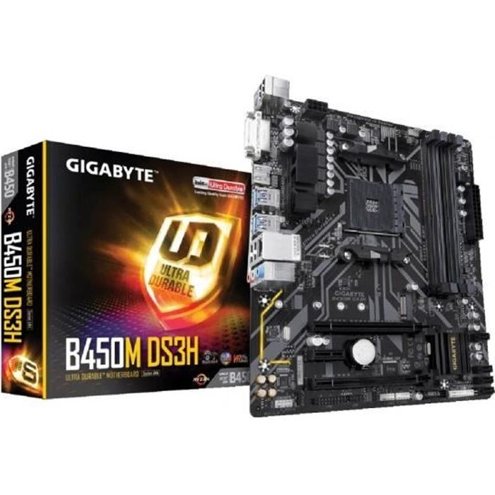 Carte Mère Gigabyte B450M DS3H - AM4