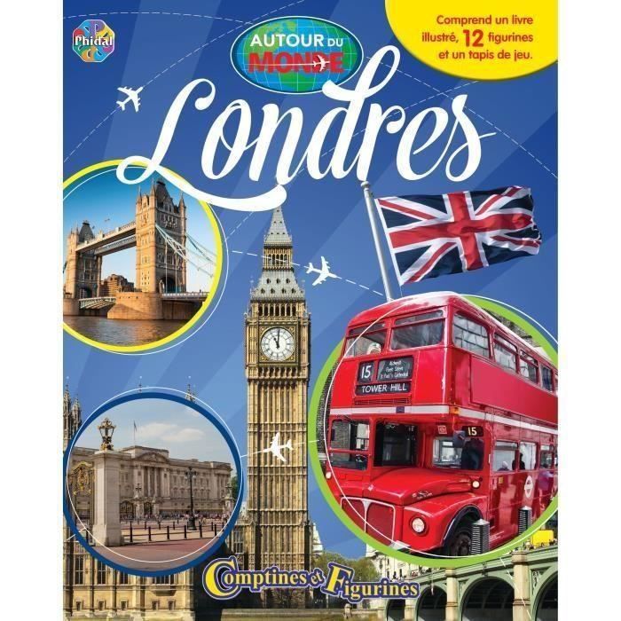 LONDRES 12 figurines et un tapis de jeu - Livre cartonné de 10 pages - Editions Phidal