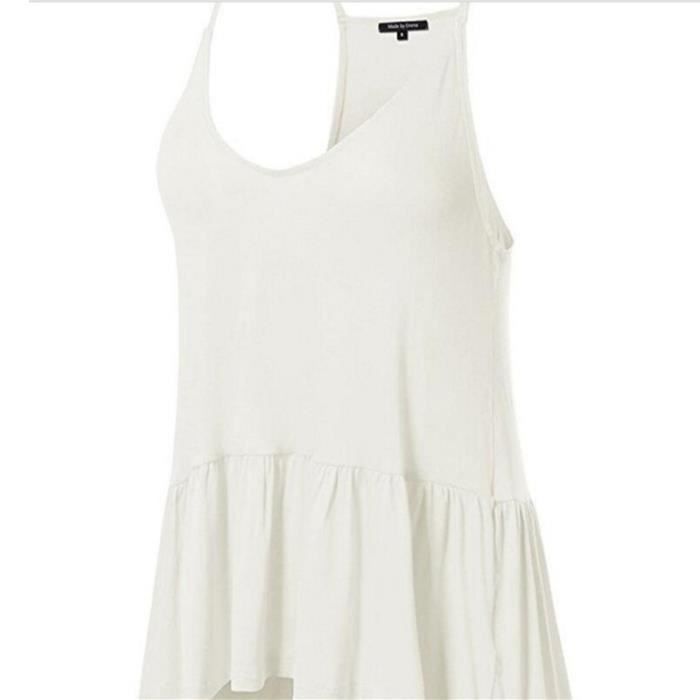 Sans Xxxxl Manches rouge Tee bleu T Shirt Sling Sexy vert Backless Femme Femmes noir Blanc rose qzXzI6wY