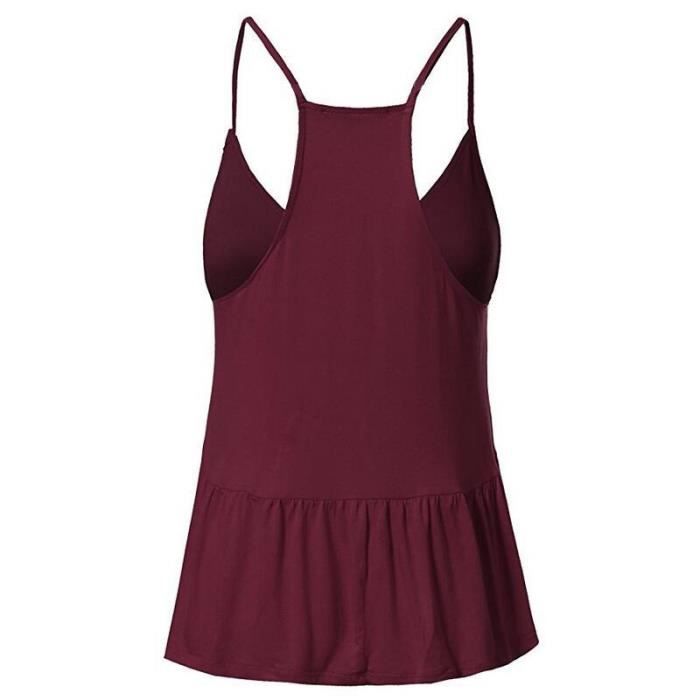 Sans Xxxxl Manches rouge Tee bleu T Shirt Sling Sexy vert Backless Femme Femmes noir Blanc rose qzXzI6wY