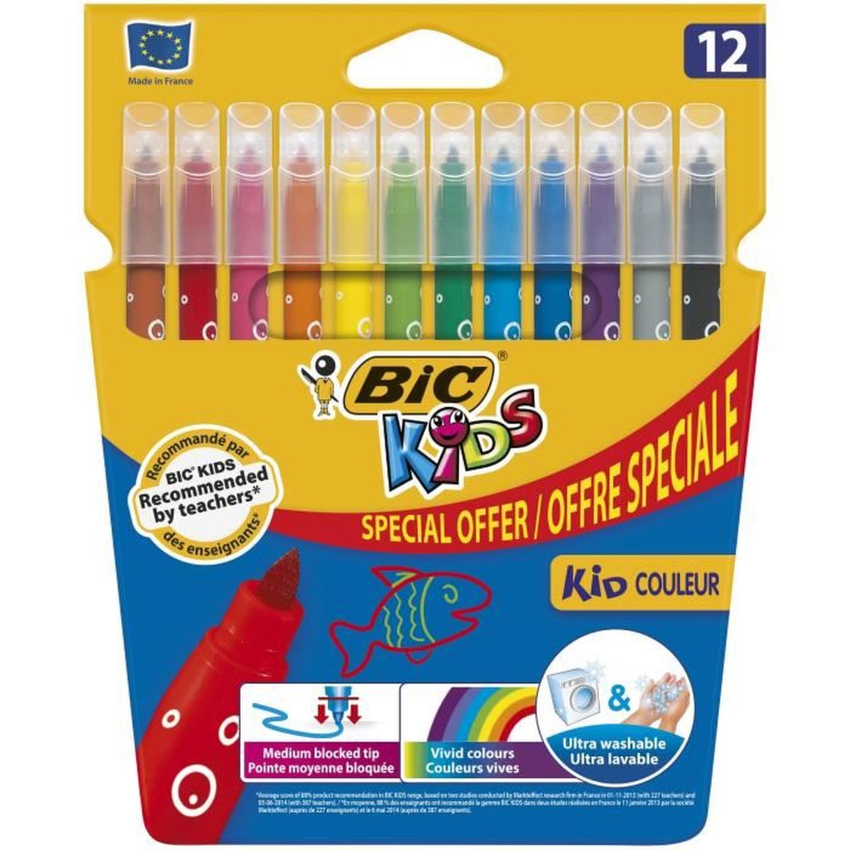 BIC Feutres de coloriage BIC kids kid couleur x12