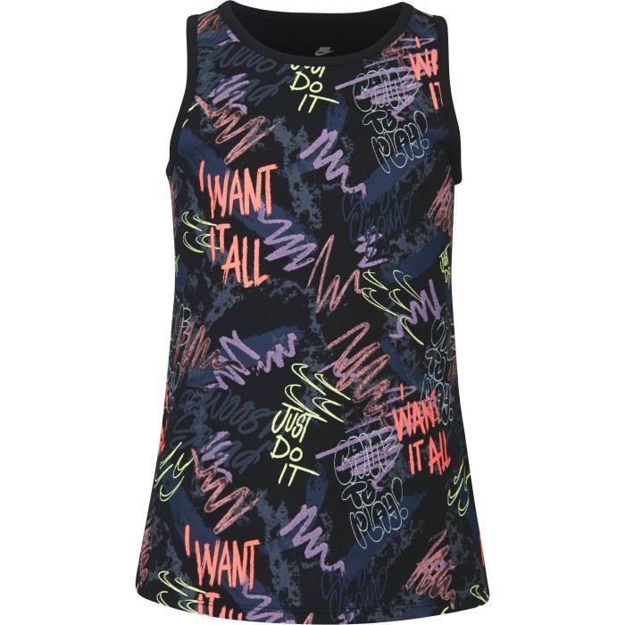 NIKE Débardeur Fresh Prints Tank - Enfant Fille - Noir