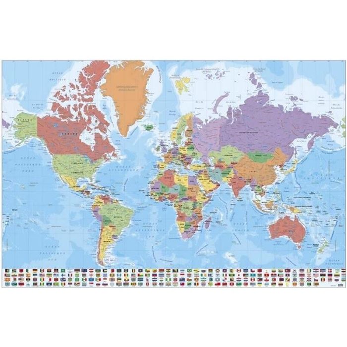 VENTE mappemonde carte du monde des enfants avec par loopzart