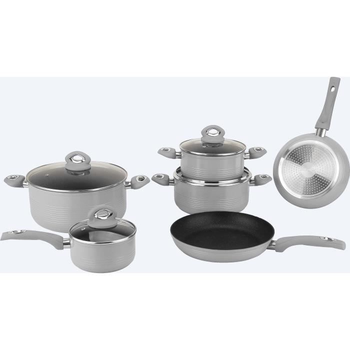 Batterie de cuisine gris en pierre - Achat / Vente batterie de cuisine