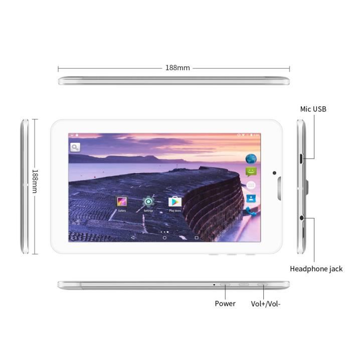  Tablette Tactile 7 ‘’IPS (Quad-Core,Dual1