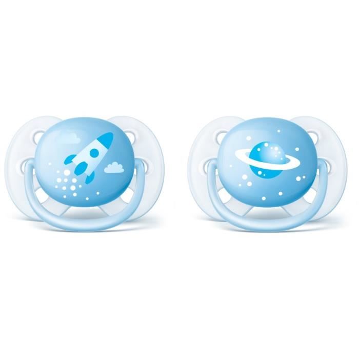 PHILIPS AVENT Sucette Ultra Douce 0-6 mois Garçon