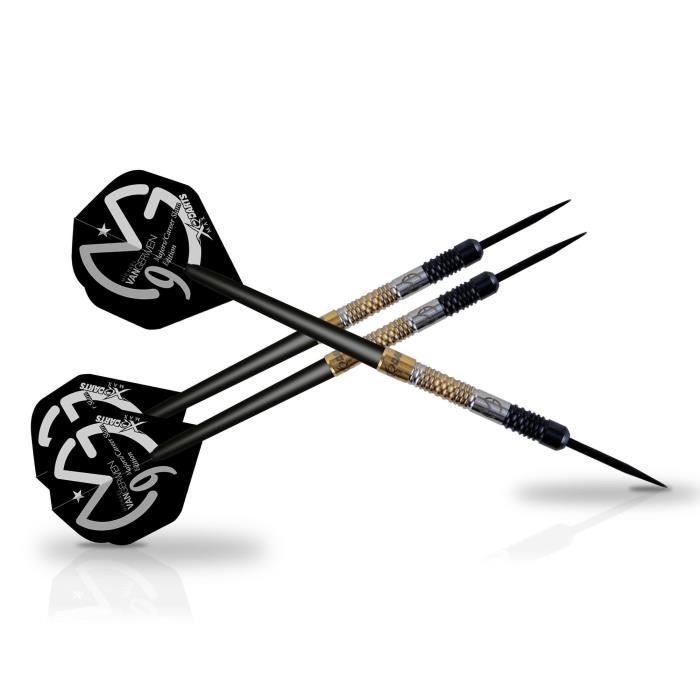XQ Max Fléchettes 23 grammes Michael van Gerwen Edition Career Slam - 90% tungstène - Pointe acier