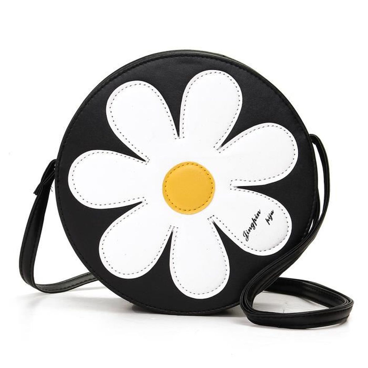 À Pochette Cuir Epaule Messenger Cabas Pu Sac Main Fleur Femme Rond nN8wm0Ov
