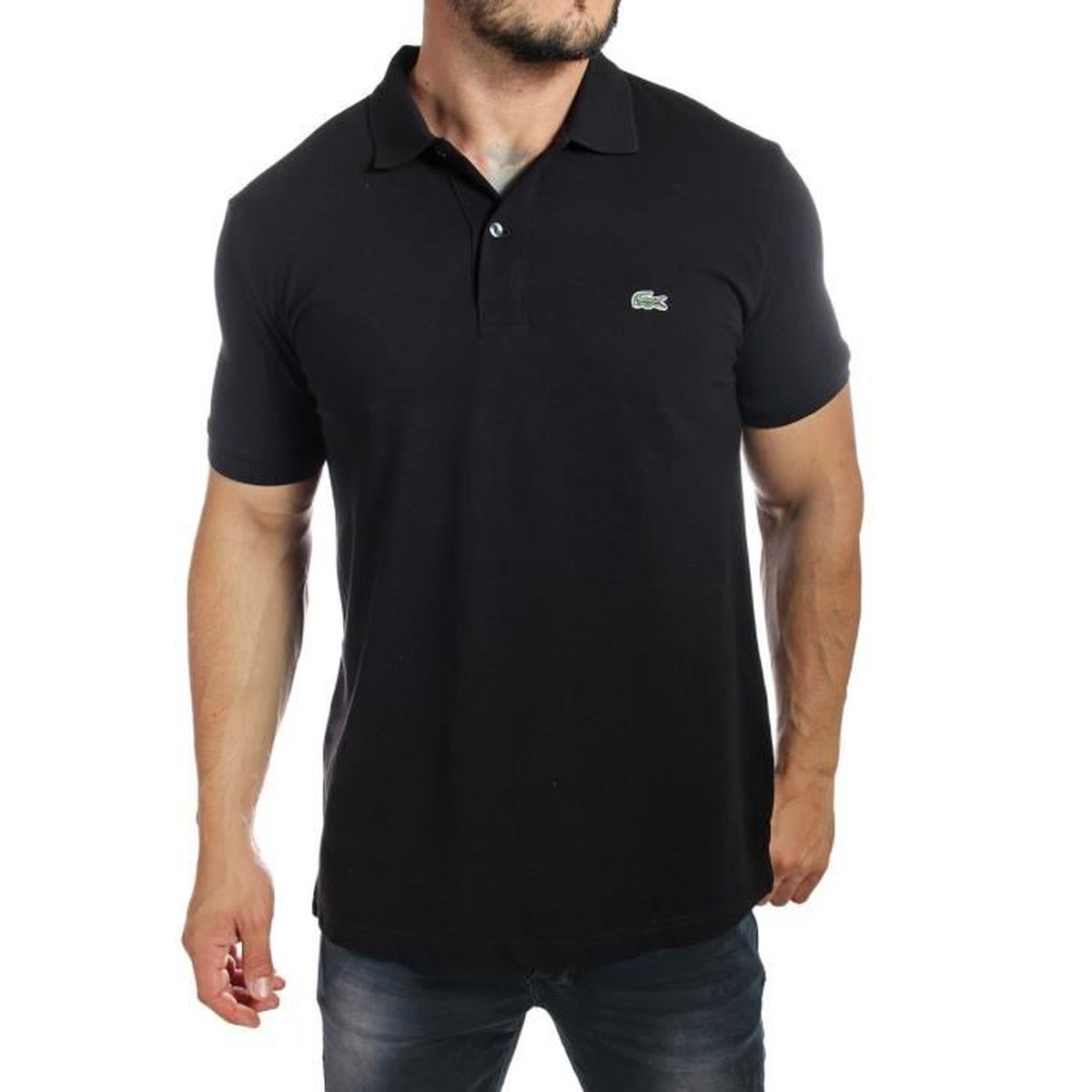  Lacoste  Polo  L 12 12 Original fit noir  manches courtes 