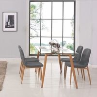 TABLE À MANGER COMPLÈTE TABLE À MANGER EN VERRE + 4 CHAISES SCANDINAVE LOA TABLE À MANGER COMPLÈTE TABLE À MANGER EN VERRE + 4 CHAISES SCANDINAVE LOA