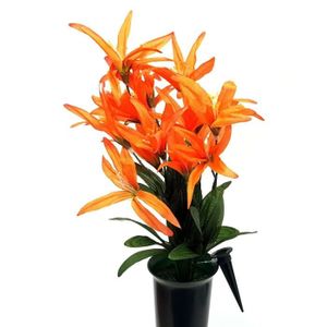 Artificielles Lily Fleur en pot-Orange