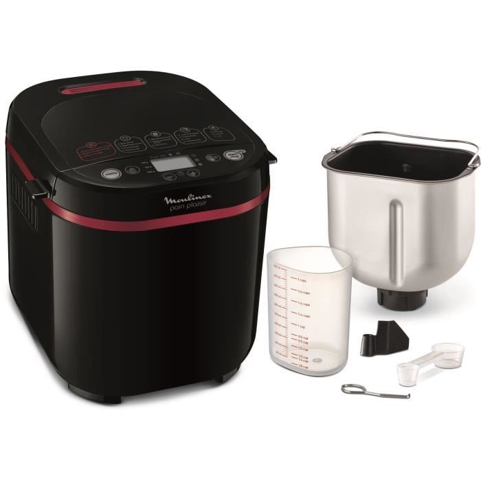MOULINEX - Pain plaisir 1kg-machine à pain 17 programmes, coloris noir et pourpre - OW220830