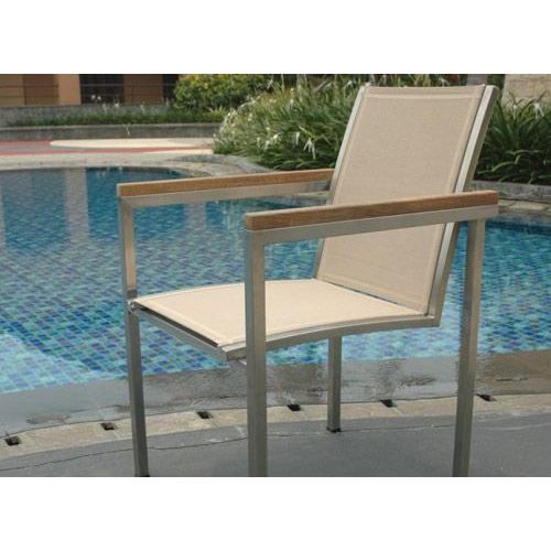 Chaise/Fauteuil de jardin toile Batyline THALES   Prof.  54 cm   larg