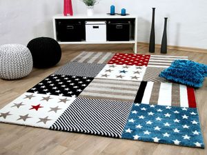 TAPIS Maui Kids - Tapis pour enfant - motif étoiles roug