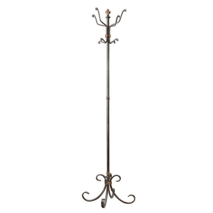 Porte manteaux 10 boules 180 cm anthracite