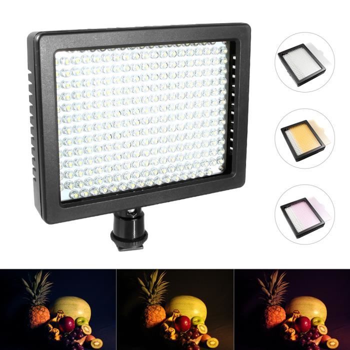 Pour Led Dslr Nikon Caméra 2100lm 260 Dimmable Pentax Caméscope Vidéo Panneau Lumière Canon Lampe De 18w Andoer 0wNm8n