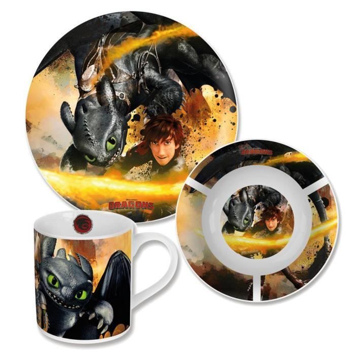 Vaisselle-Petit-Déjeuner-SetporcelainePompier Sam3 pièces