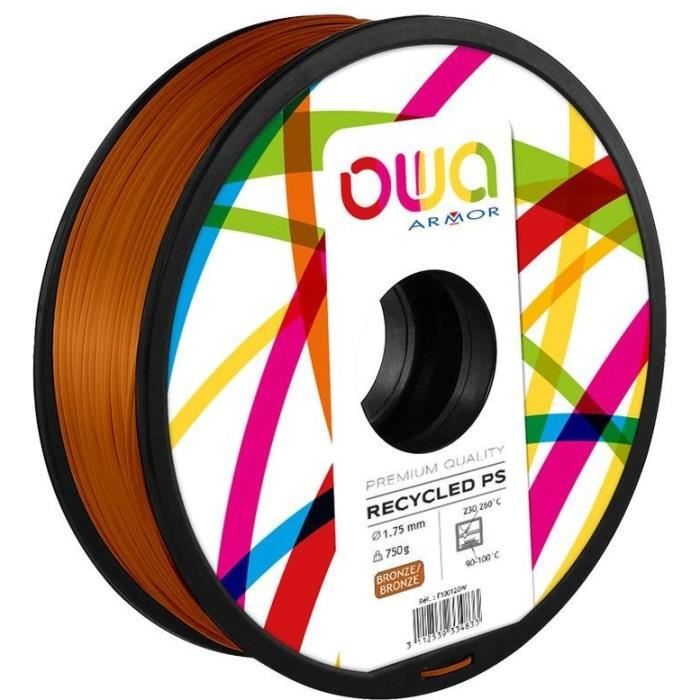 OWA Bobine de Filaments pour imprimante 3D - PS - Bronze