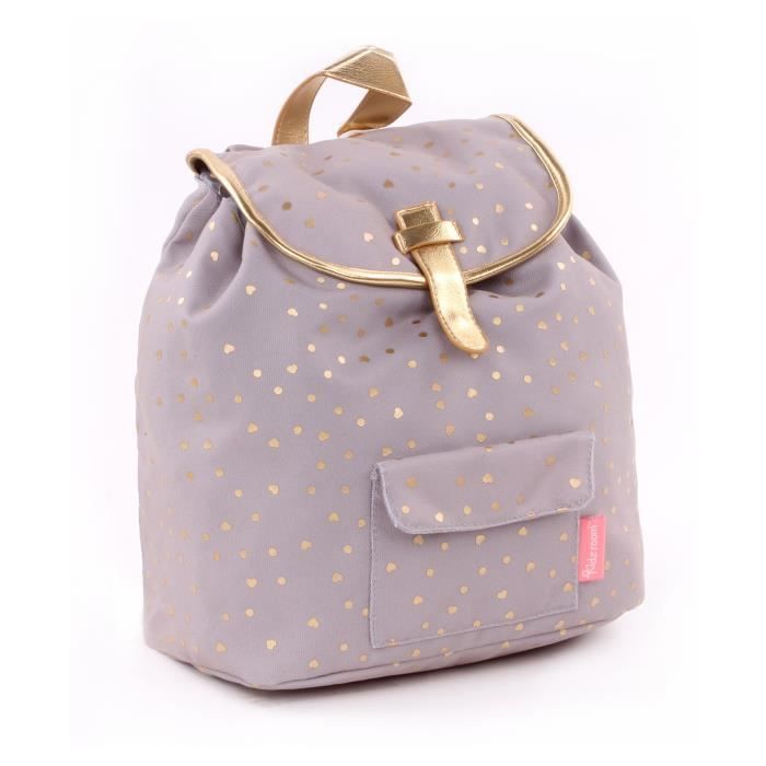 KIDZROOM Sac à dos maternelle - Gold Rush Gris clair