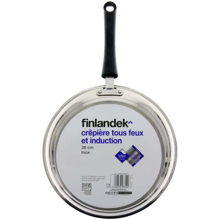 FINLANDEK Crêpière en inox 28 cm