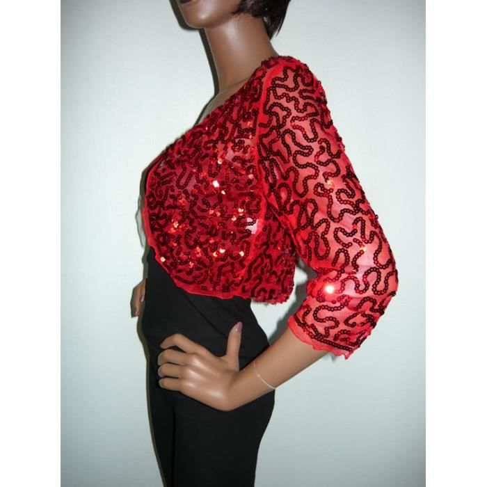 Bauzuoyo Boléro à Paillettes Pour Femme - Élégant