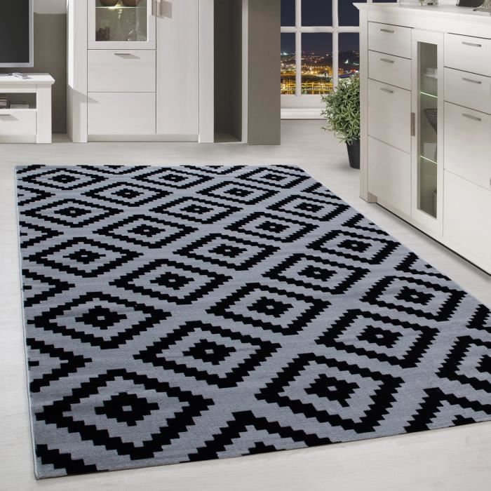 Tapis Moderne Tapis Kurzflor Retro Salon Graphiquement