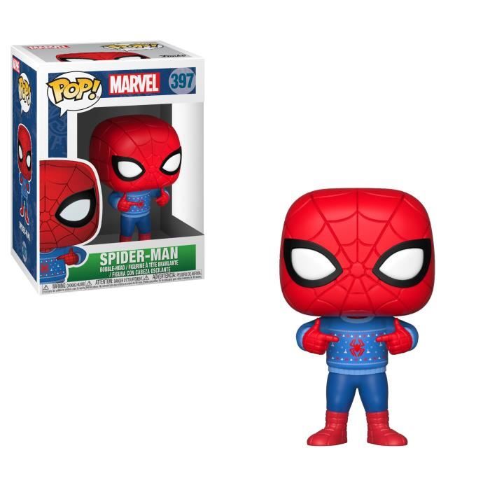 Figurine Funko Pop! Marvel: Holiday Spider-Man (avec pull moche)