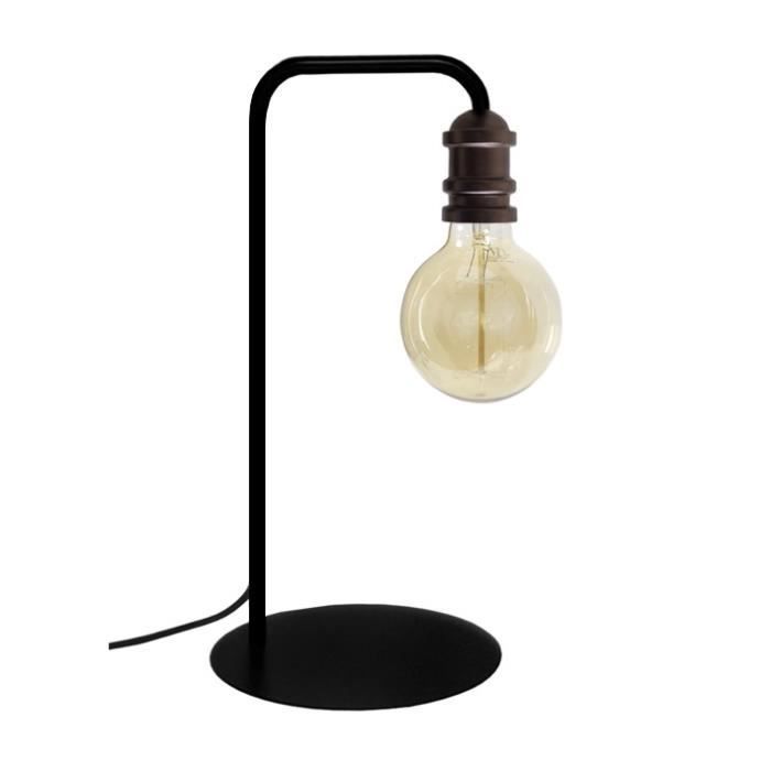 Lampe à poser Norwich pour ampoule décorative - Noir / Bronze - E27 40W