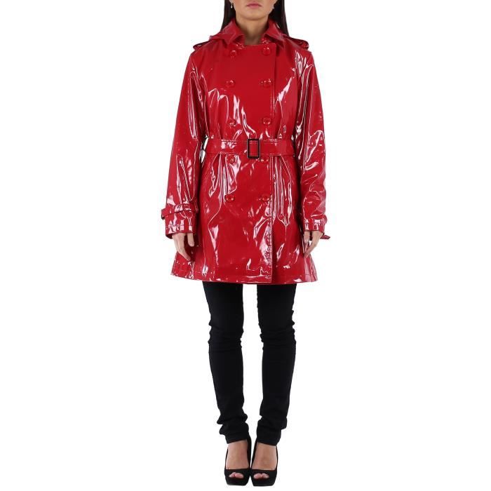 trench imper femme rouge cire a capuche t 4 42 44