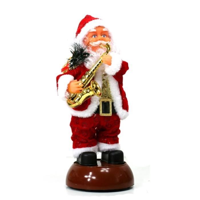 PERSONNAGES ET ANIMAUX Automate Père Noel Musical Lumineux