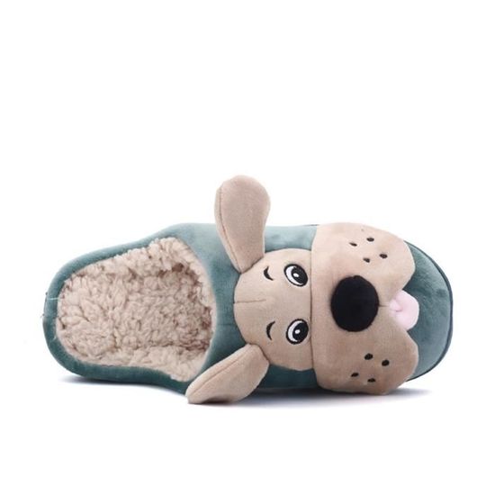 Mignonne Chien Chausson Femme Adulte De Animaux Maison Chaud Doublure Chaussons En Hiver Laine T1J3FlKc