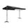 Store double pente sur pieds Penne 4x3m gris, auve