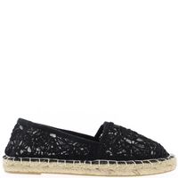 ESPADRILLE Espadrilles noires dentelle transparente ESPADRILLE Espadrilles noires dentelle transparente
