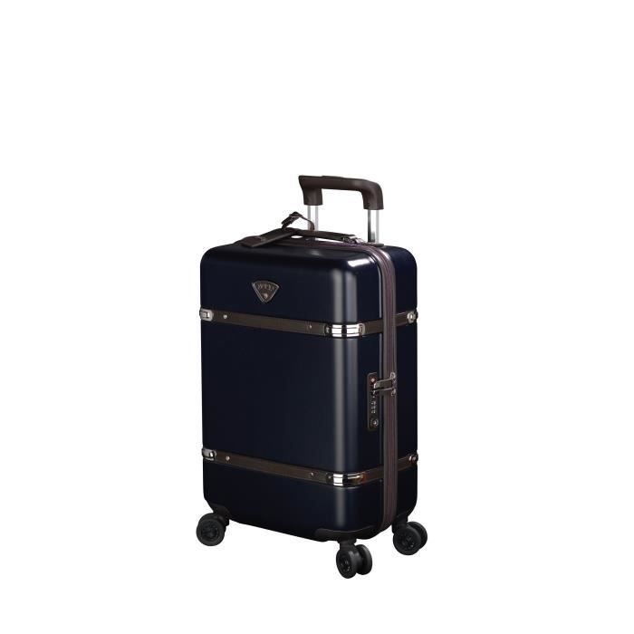 JUMP Valise Cabine Trolley Rigide polycarbonate CASSIS - 4 roues - 55 cm - Bleu marine