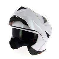 CASQUE MOTO SCOOTER Casque Modulable Blanc Nacré CASQUE MOTO SCOOTER Casque Modulable Blanc Nacré
