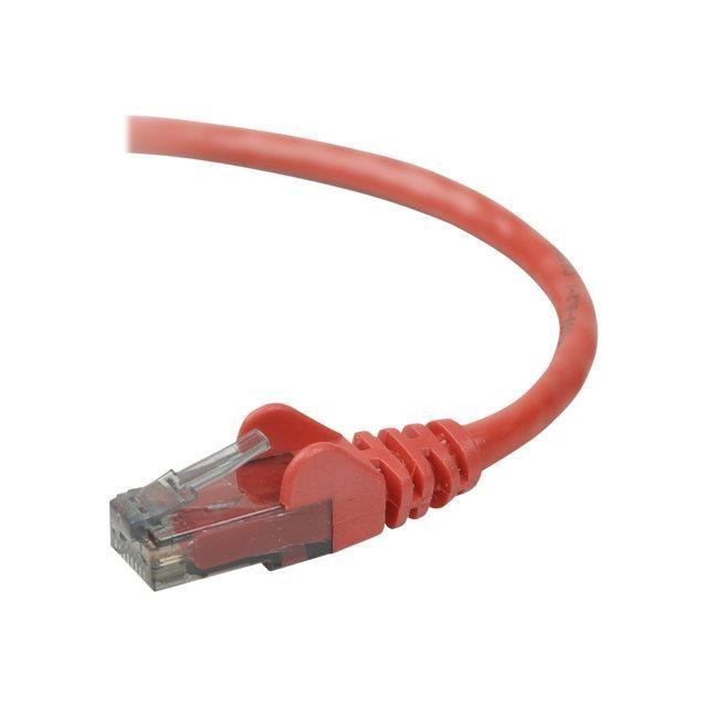 BELKIN Cordon de raccordement High Performance - RJ-45 (M) pour RJ-45 (M) - 5 m - UTP - CAT 6 - Rouge