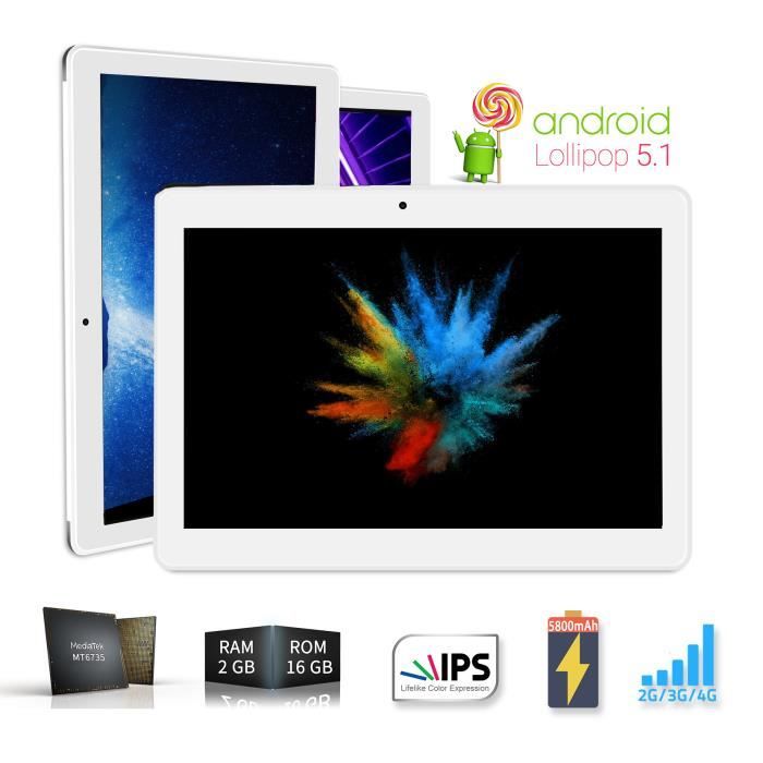 Tablette tactile 4G - Android 7.0 Tablette - 10.1"IPS1