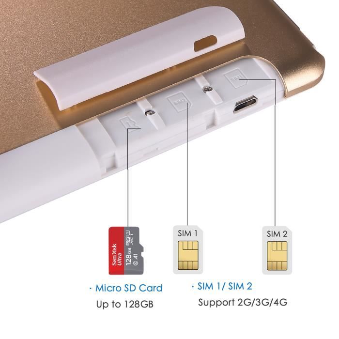 Tablette tactile 4G - Android 7.0 Tablette - 10.1"IPS2
