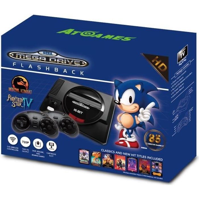 Console Sega Mega Drive Flashback HD avec Manettes sans fil