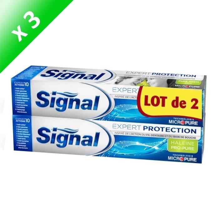SIGNAL Dentifrices Expert protection - 75 ml - Lot de 2 x 3
