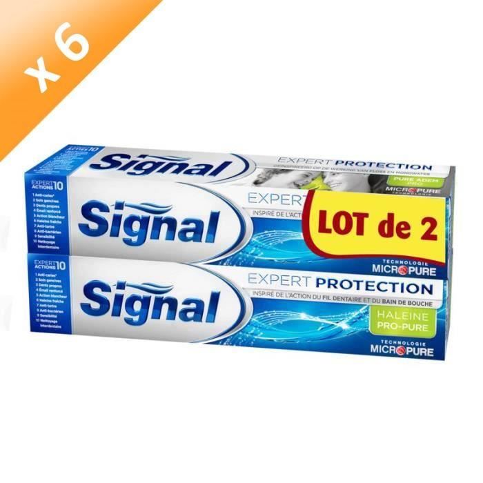 SIGNAL Dentifrices Expert protection - 75 ml - Lot de 2 x 6